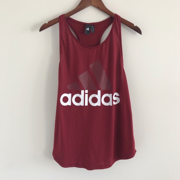 adidas Tops - Adidas Essentials Linear Loose Tank Noble Maroon L